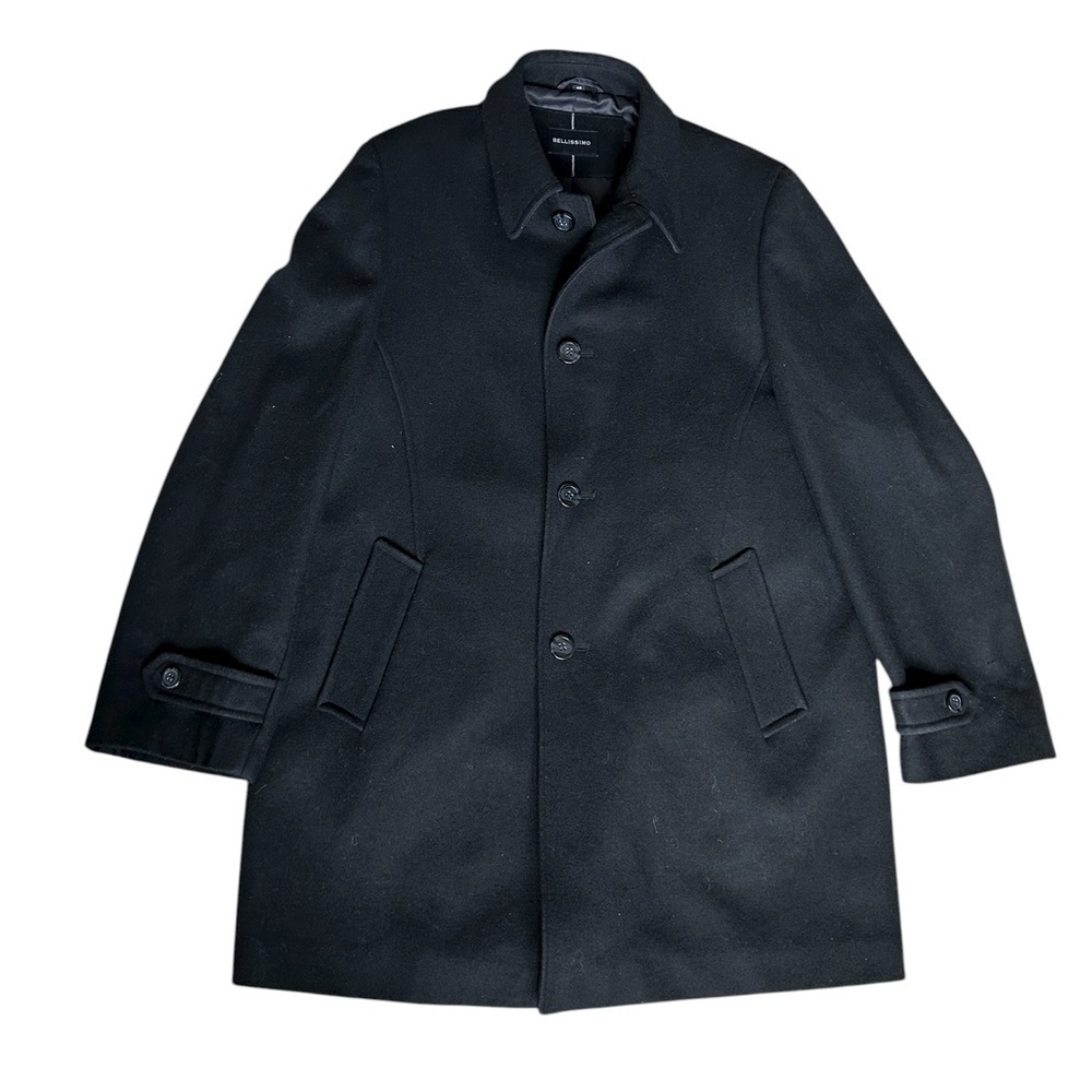 Wool Classic Black Men's Coat - Medium - Picture 5 of 15